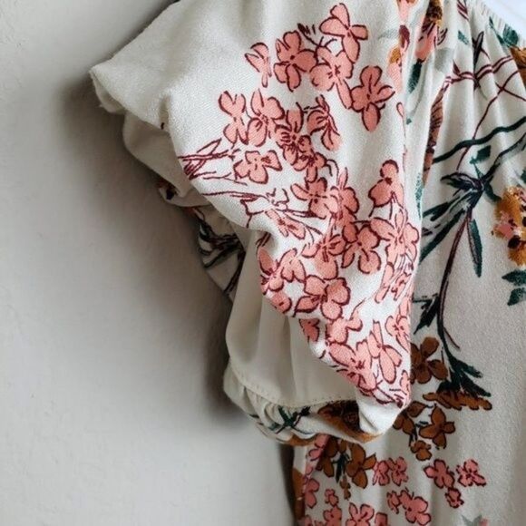 Parc & Lex Lace Up Off Shoulder Floral Dress - Picture 14 of 16